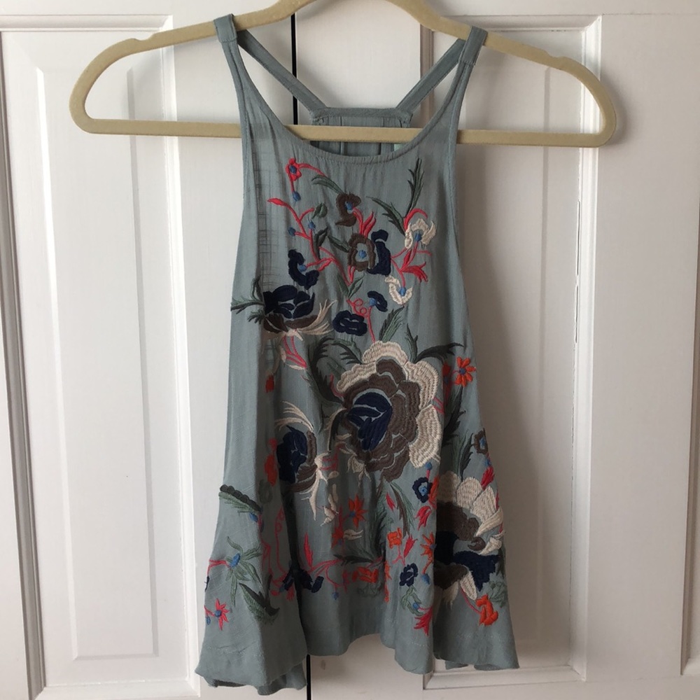 Urban Outfitters Kimchi Blue Embroidered Tank Top
